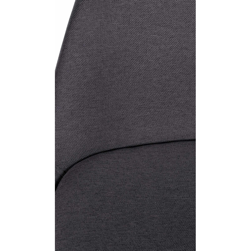 Tabouret de bar moderne en Tissu Gris foncé Bois de hêtre Noir Luccio - 2