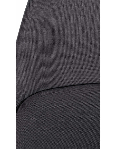 Tabouret de bar moderne en Tissu Gris foncé Bois de hêtre Noir Luccio - 2