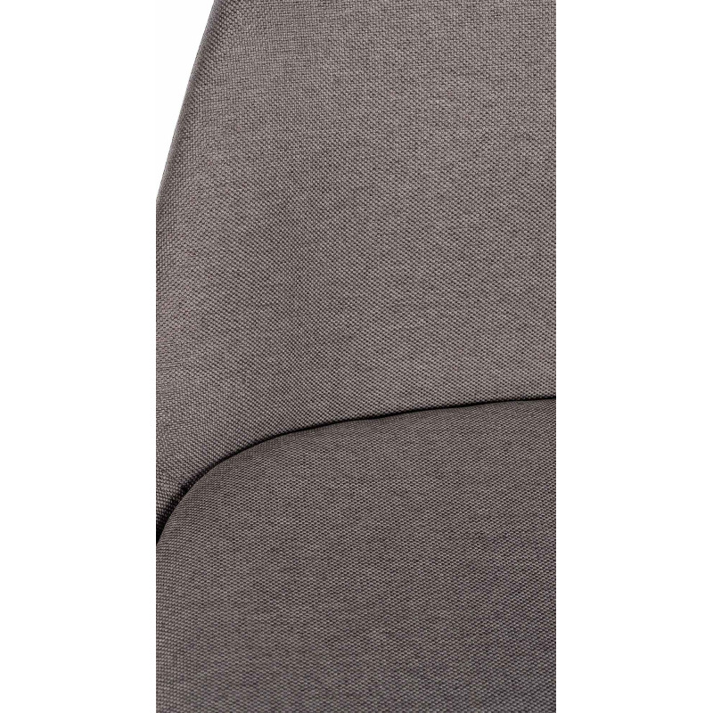 Tabouret de bar moderne en Tissu Taupe Bois de hêtre Noir Luccio - 2