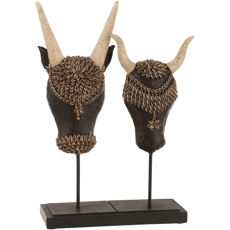 Décoration sur pied Cranes 40 cm Vacru en Résine Marron - 1