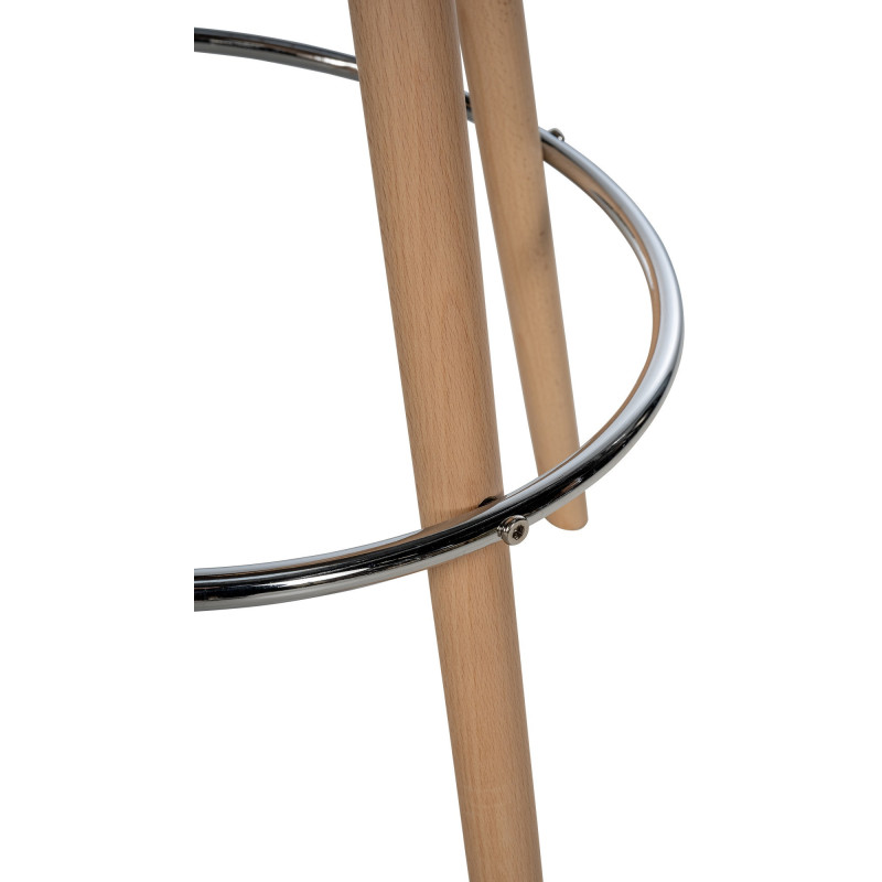 Tabouret de bar moderne en Polyuréthane Bleu Bois de hêtre Naturel Majano - 3