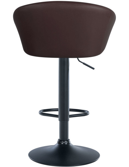 Tabouret de bar original en Polyuréthane Marron foncé Métal Noir Scando - 5