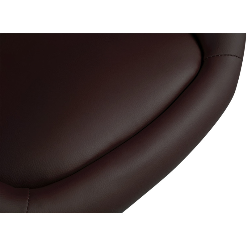Tabouret de bar original en Polyuréthane Marron foncé Métal Noir Scando - 7