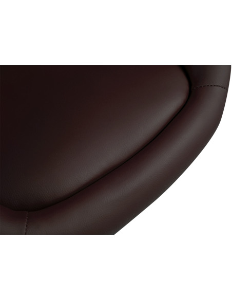 Tabouret de bar original en Polyuréthane Marron foncé Métal Noir Scando - 7