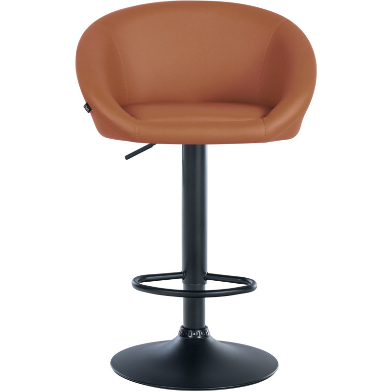 Tabouret de bar original en Polyuréthane Marron clair Métal Noir Scando - 2