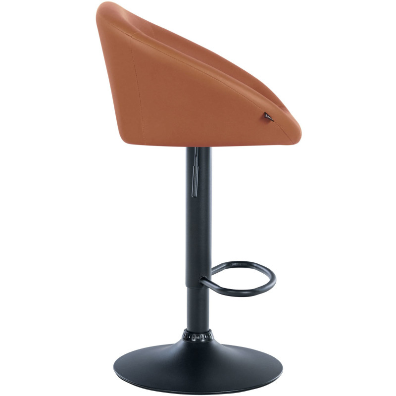Tabouret de bar original en Polyuréthane Marron clair Métal Noir Scando - 3