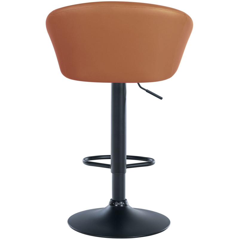 Tabouret de bar original en Polyuréthane Marron clair Métal Noir Scando - 5