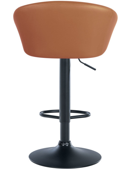 Tabouret de bar original en Polyuréthane Marron clair Métal Noir Scando - 5