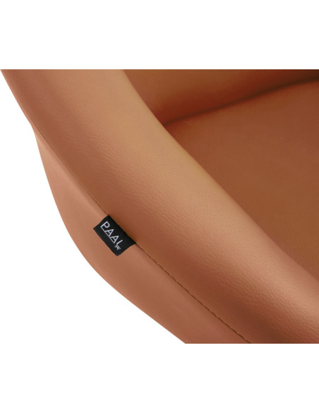 Tabouret de bar original en Polyuréthane Marron clair Métal Noir Scando - 6