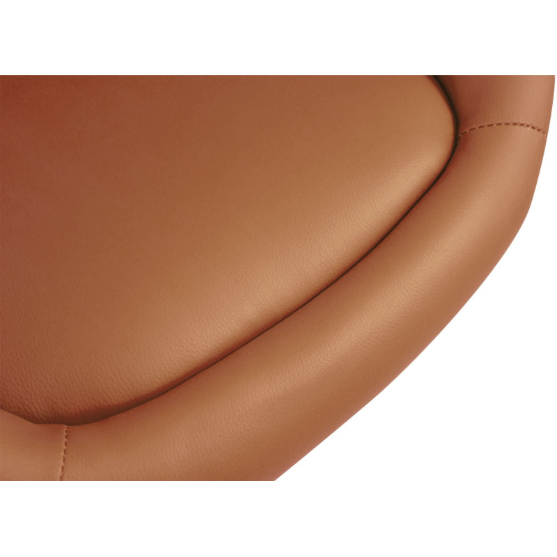 Tabouret de bar original en Polyuréthane Marron clair Métal Noir Scando - 7