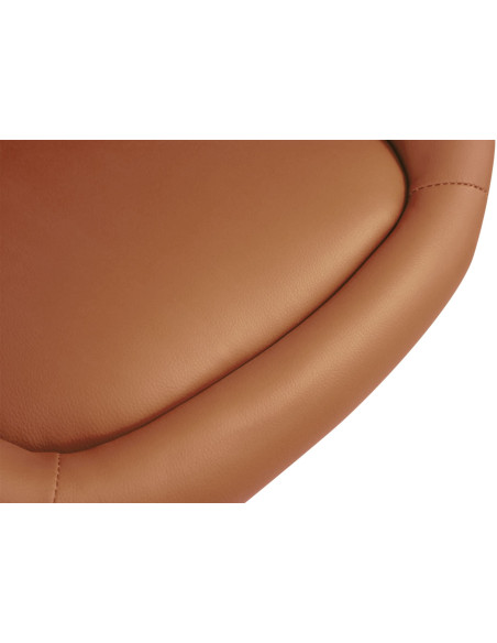 Tabouret de bar original en Polyuréthane Marron clair Métal Noir Scando - 7