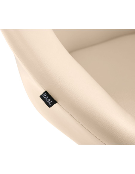 Tabouret de bar original en Polyuréthane Blanc crème Métal Blanc Scando - 6