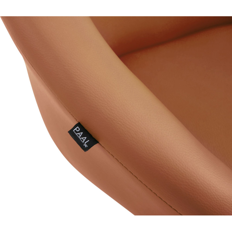 Tabouret de bar original en Polyuréthane Marron clair Métal Blanc Scando - 6