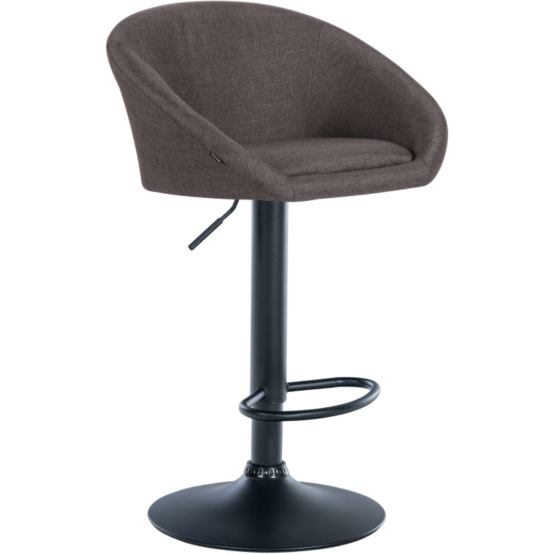 Tabouret de bar original en Tissu Gris foncé Métal Noir Scando - 1
