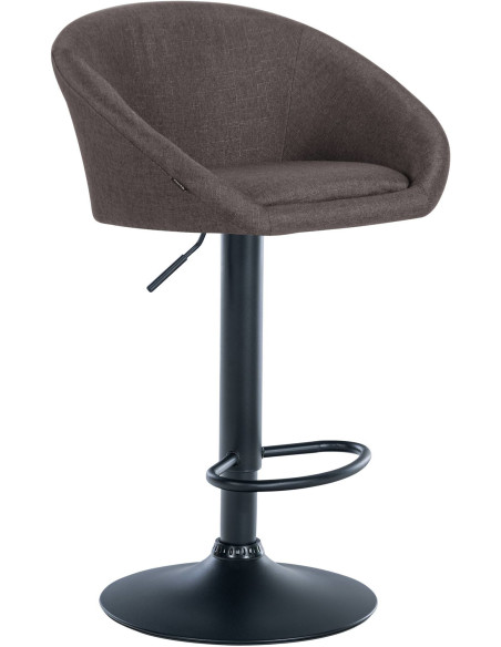 Tabouret de bar original en Tissu Gris foncé Métal Noir Scando - 1