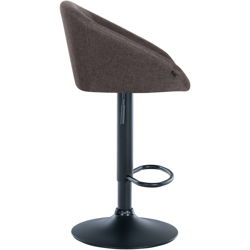 Tabouret de bar original en Tissu Gris foncé Métal Noir Scando - 3