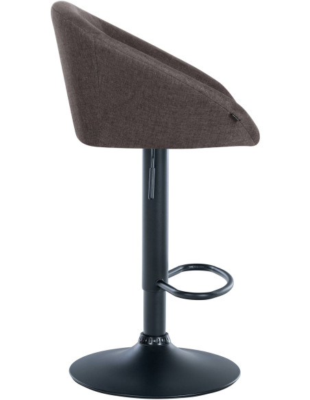 Tabouret de bar original en Tissu Gris foncé Métal Noir Scando - 3