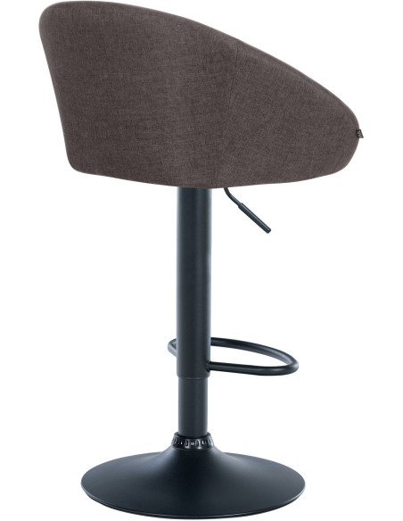 Tabouret de bar original en Tissu Gris foncé Métal Noir Scando - 4
