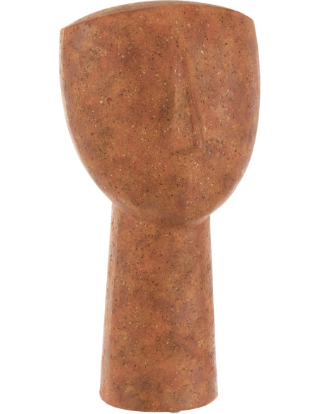 Statue moderne Personnage abstrait en résine terracotta 39 cm - 1
