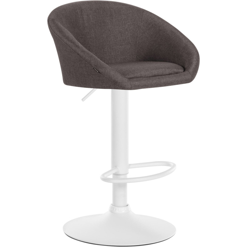 Tabouret de bar original en Tissu Gris foncé Métal Blanc Scando - 1