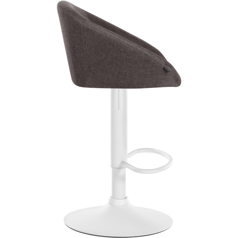 Tabouret de bar original en Tissu Gris foncé Métal Blanc Scando - 3