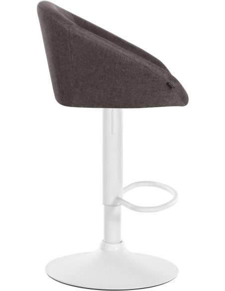 Tabouret de bar original en Tissu Gris foncé Métal Blanc Scando - 3