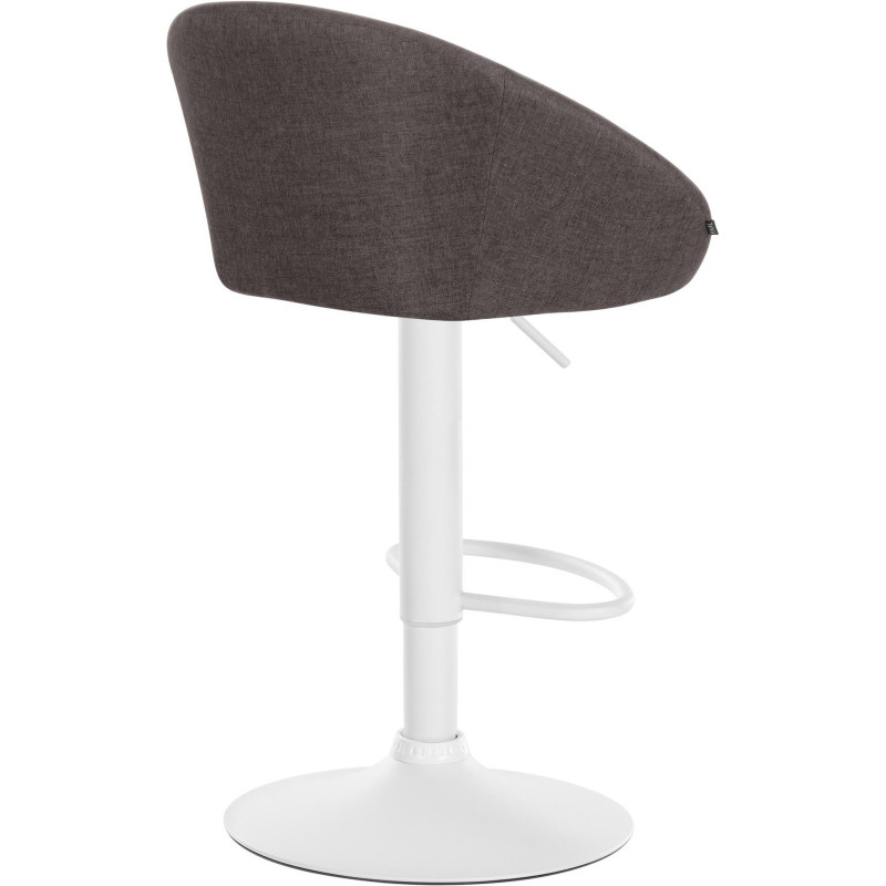 Tabouret de bar original en Tissu Gris foncé Métal Blanc Scando - 4