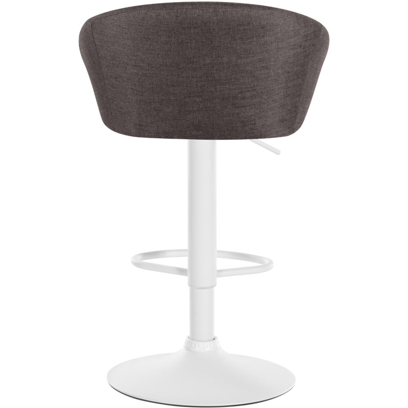 Tabouret de bar original en Tissu Gris foncé Métal Blanc Scando - 5