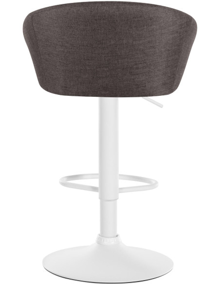 Tabouret de bar original en Tissu Gris foncé Métal Blanc Scando - 5