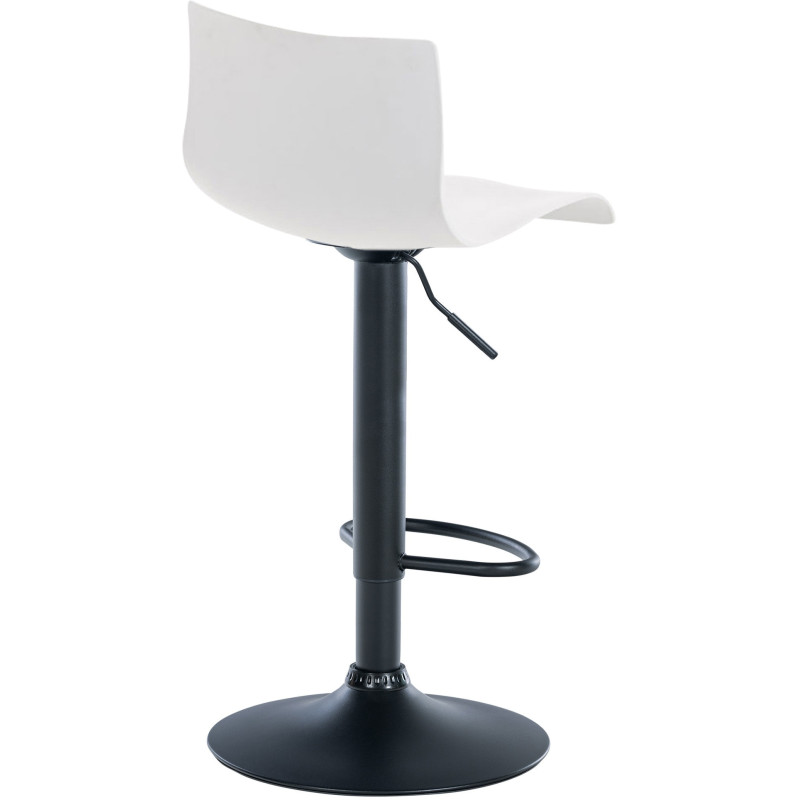 Tabouret de bar moderne en Polypropylène Blanc Métal Noir Stano - 3
