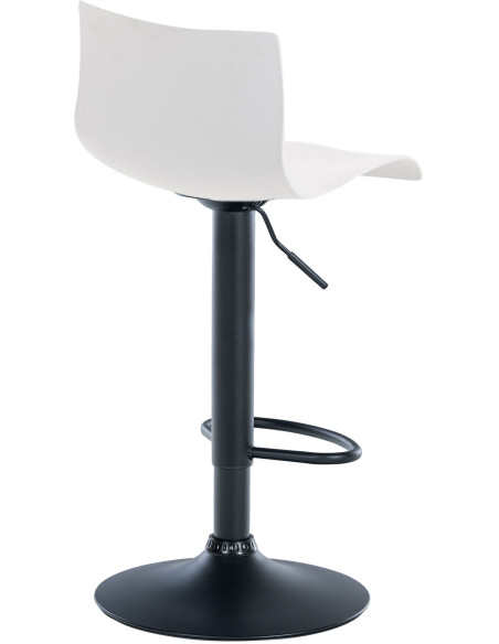 Tabouret de bar moderne en Polypropylène Blanc Métal Noir Stano - 3