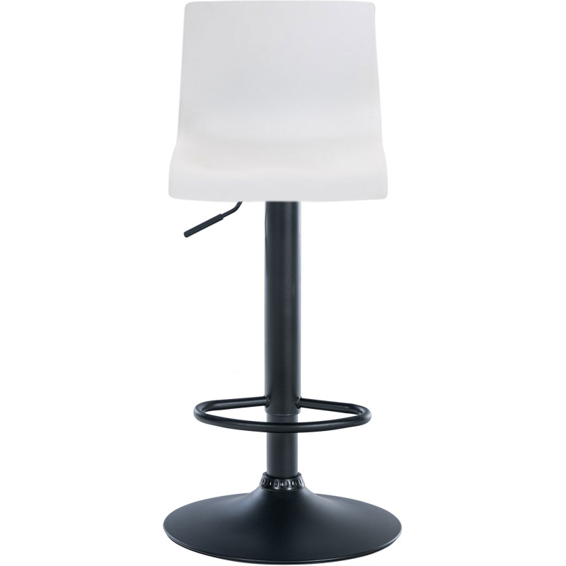 Tabouret de bar moderne en Polypropylène Blanc Métal Noir Stano - 4