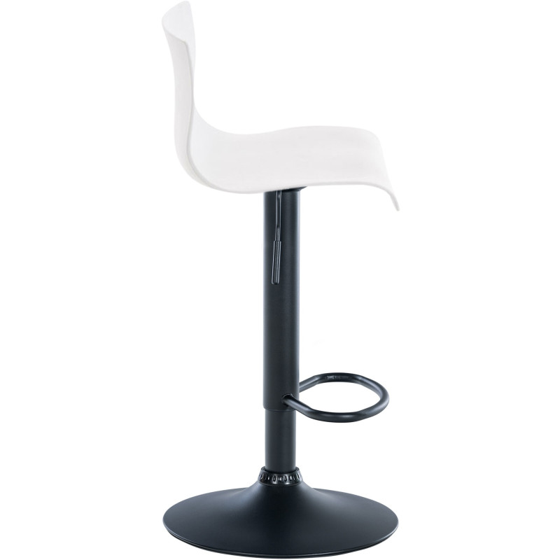 Tabouret de bar moderne en Polypropylène Blanc Métal Noir Stano - 5