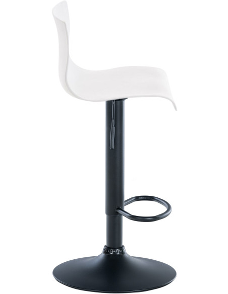 Tabouret de bar moderne en Polypropylène Blanc Métal Noir Stano - 5