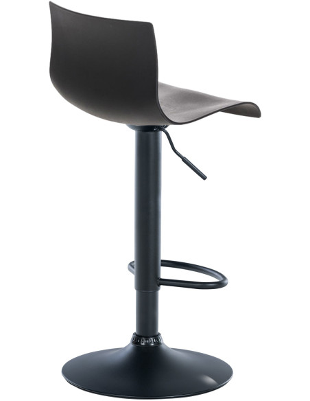 Tabouret de bar moderne en Polypropylène Noir Métal Noir Stano - 2