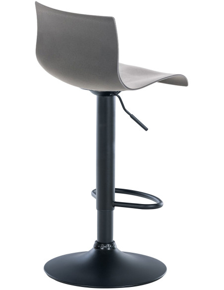 Tabouret de bar moderne en Polypropylène Gris Métal Noir Stano - 2