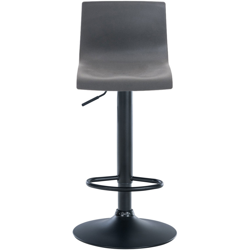 Tabouret de bar moderne en Polypropylène Gris Métal Noir Stano - 3