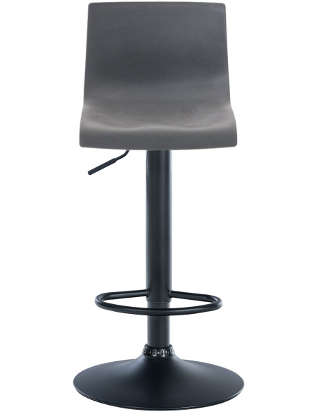 Tabouret de bar moderne en Polypropylène Gris Métal Noir Stano - 3