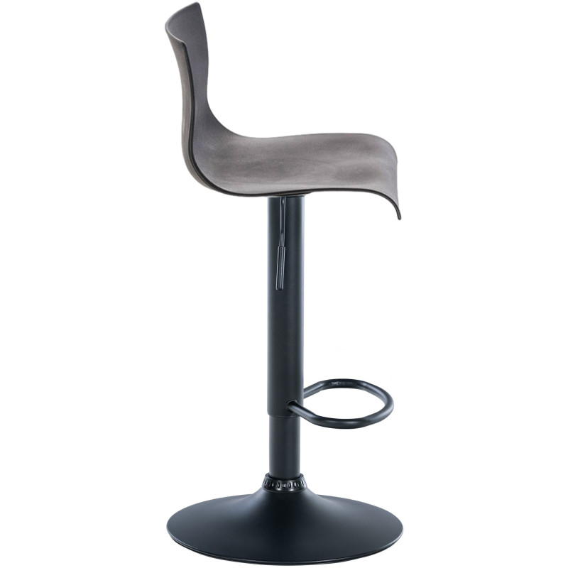 Tabouret de bar moderne en Polypropylène Gris Métal Noir Stano - 4