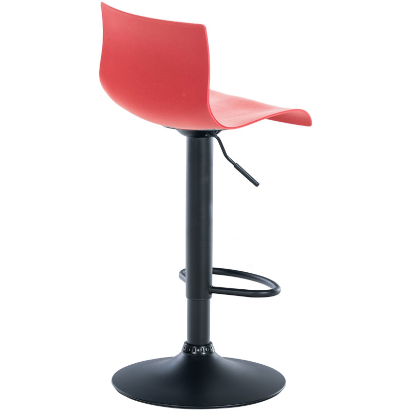 Tabouret de bar moderne en Polypropylène Rouge Métal Noir Stano - 2