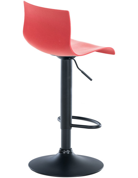 Tabouret de bar moderne en Polypropylène Rouge Métal Noir Stano - 2