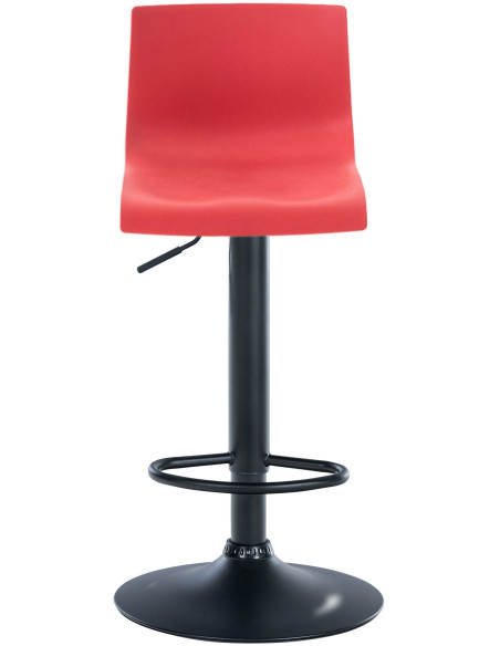 Tabouret de bar moderne en Polypropylène Rouge Métal Noir Stano - 3
