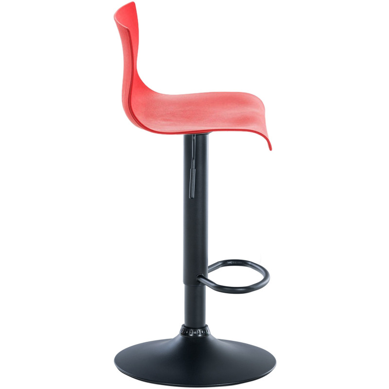 Tabouret de bar moderne en Polypropylène Rouge Métal Noir Stano - 4