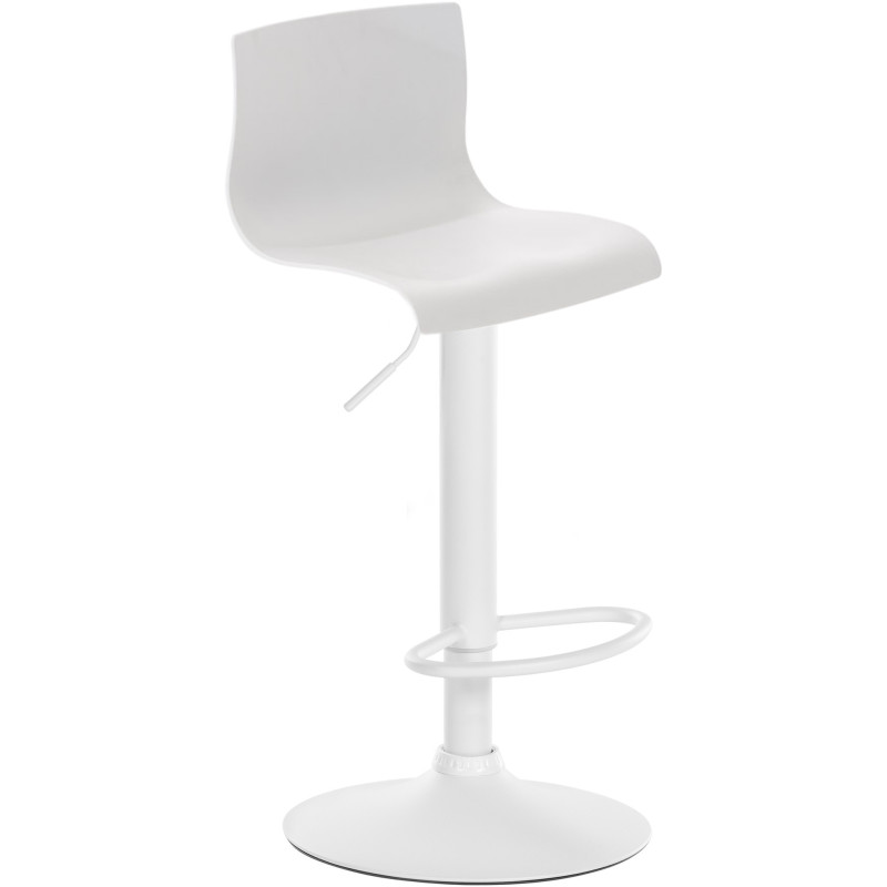 Tabouret de bar minimaliste en Polypropylène Blanc Métal Blanc Zavria - 1