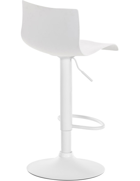 Tabouret de bar minimaliste en Polypropylène Blanc Métal Blanc Zavria - 2