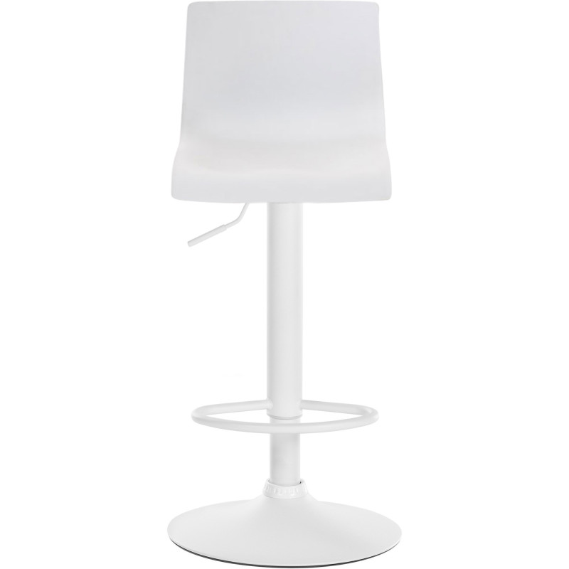 Tabouret de bar minimaliste en Polypropylène Blanc Métal Blanc Zavria - 3