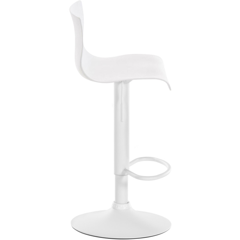Tabouret de bar minimaliste en Polypropylène Blanc Métal Blanc Zavria - 4