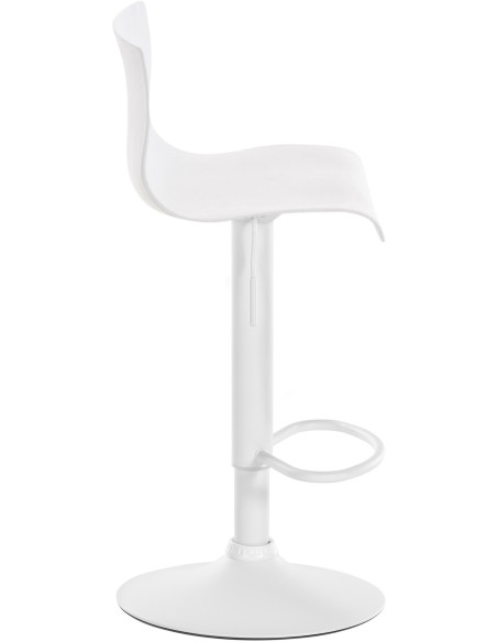 Tabouret de bar minimaliste en Polypropylène Blanc Métal Blanc Zavria - 4