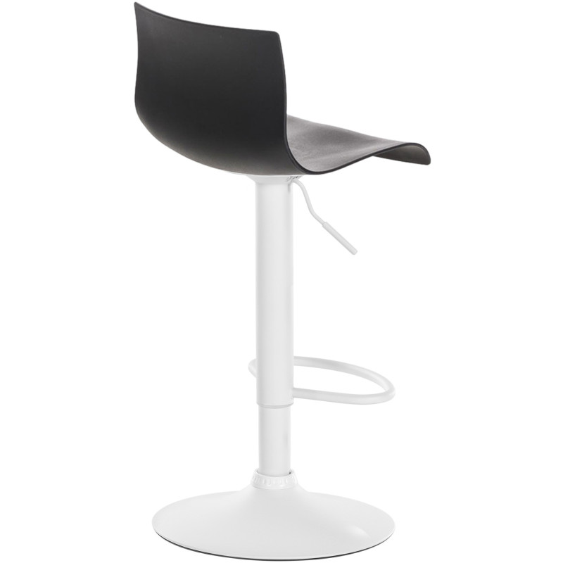 Tabouret de bar minimaliste en Polypropylène Noir Métal Blanc Zavria - 2