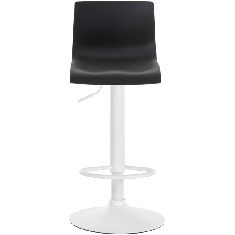 Tabouret de bar minimaliste en Polypropylène Noir Métal Blanc Zavria - 3